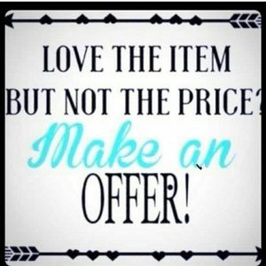Make s reasonable offer if you like an item 🥰